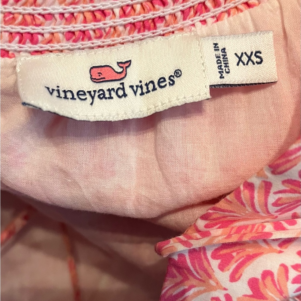 Vineyard Vines • Tiny Leaves Swing Coverup Dress - XXS - Picture 8 of 9